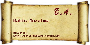 Bahis Anzelma névjegykártya
